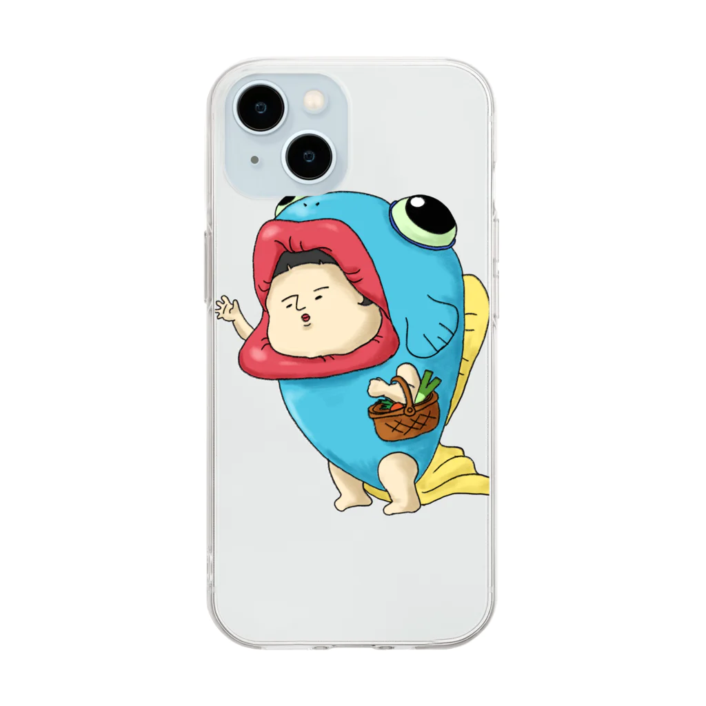 貞子やでのぎょっ！ Soft Clear Smartphone Case