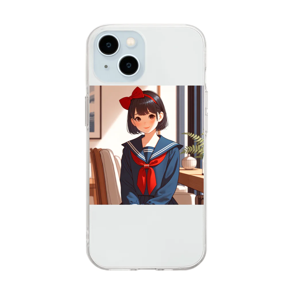 midori_kawaのセーラーキュート Soft Clear Smartphone Case