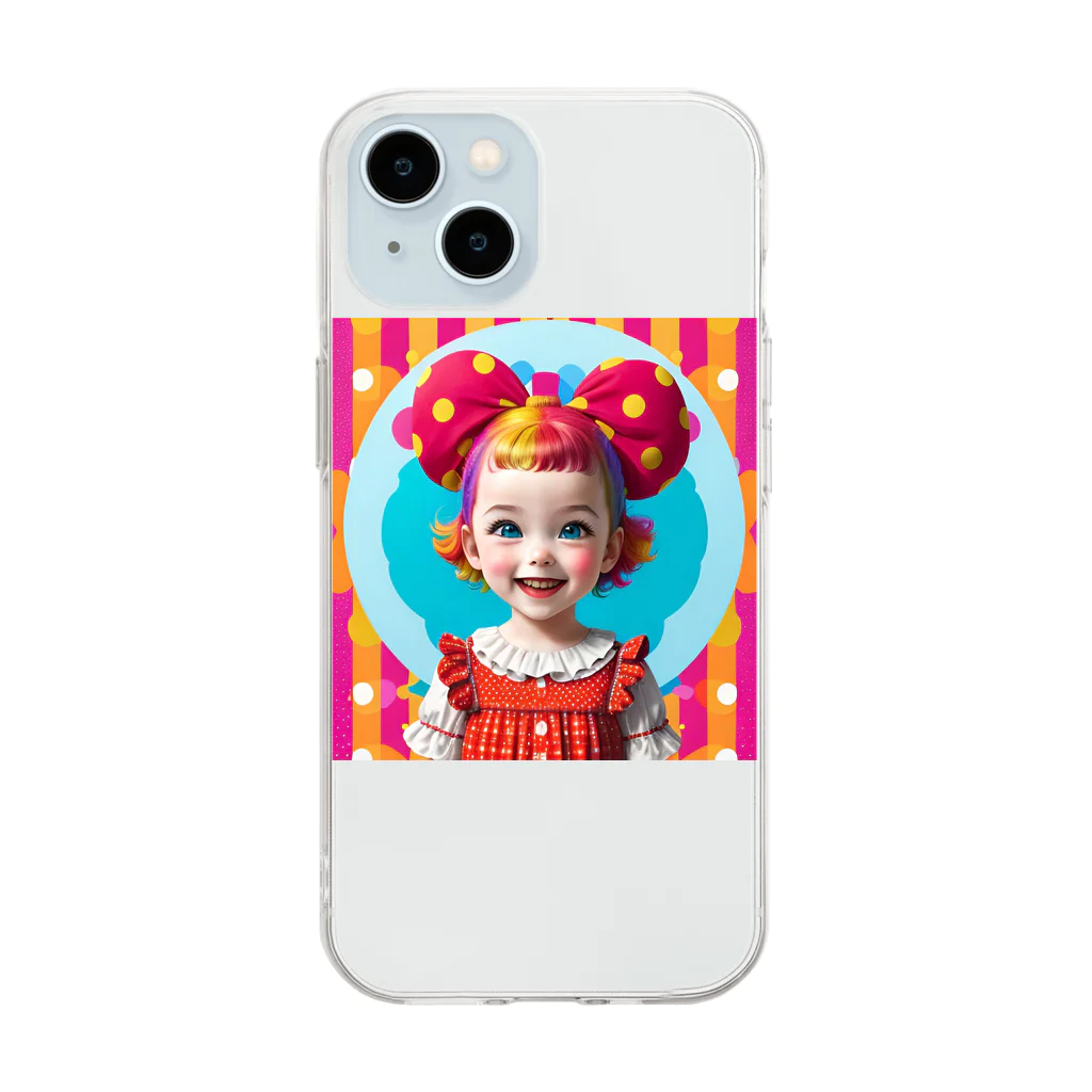 DoLLのポップな少女 Soft Clear Smartphone Case
