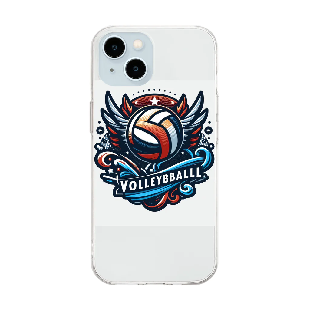 【volleyball online】のLINEスタンプ風 Soft Clear Smartphone Case