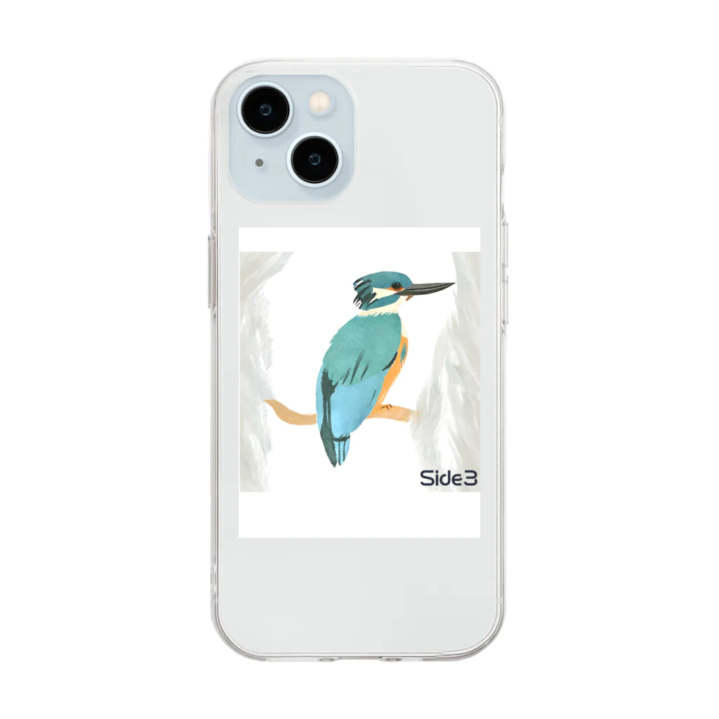 side3のカワセミ Soft Clear Smartphone Case