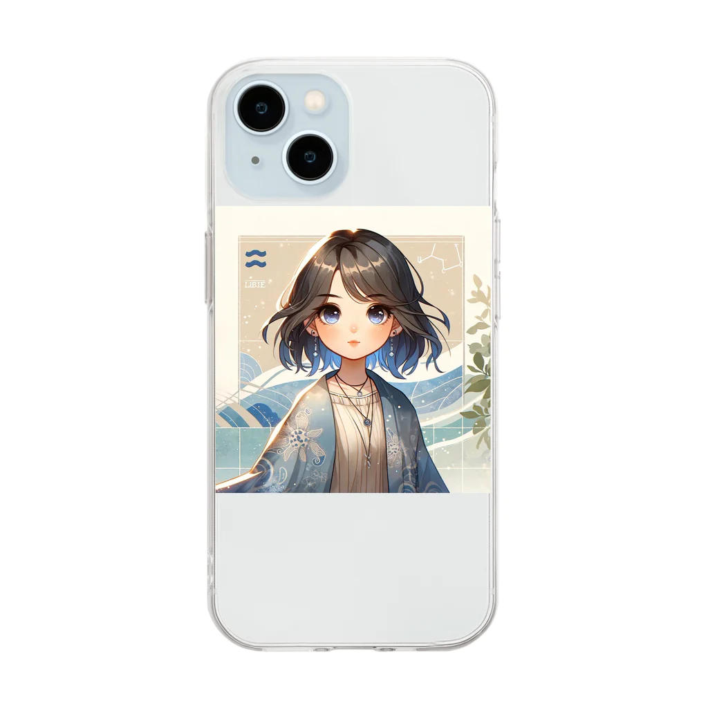 toko-tenの水瓶座 Soft Clear Smartphone Case