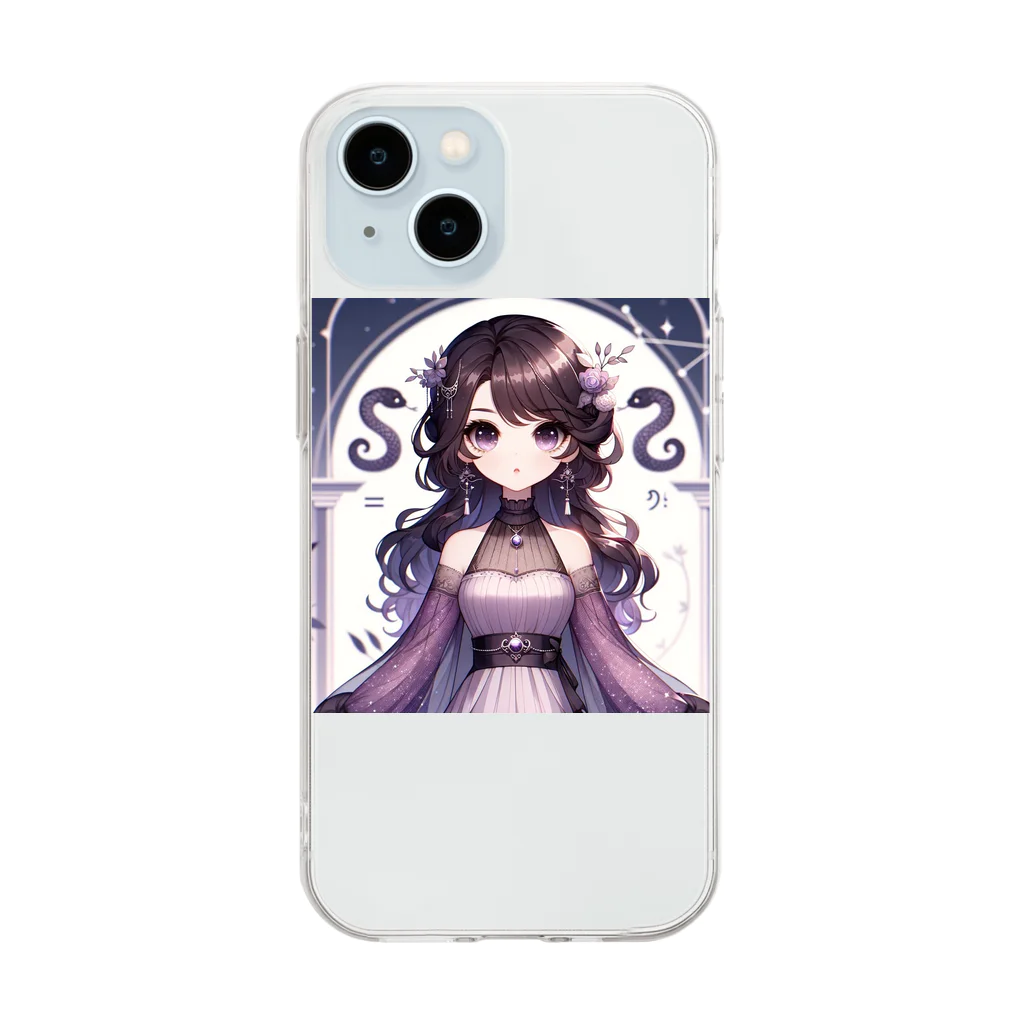 toko-tenのへびつかい座 Soft Clear Smartphone Case