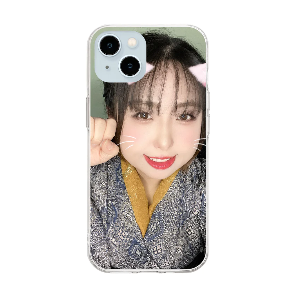 猫のお姫様の着物ともちゃん♥️ Soft Clear Smartphone Case