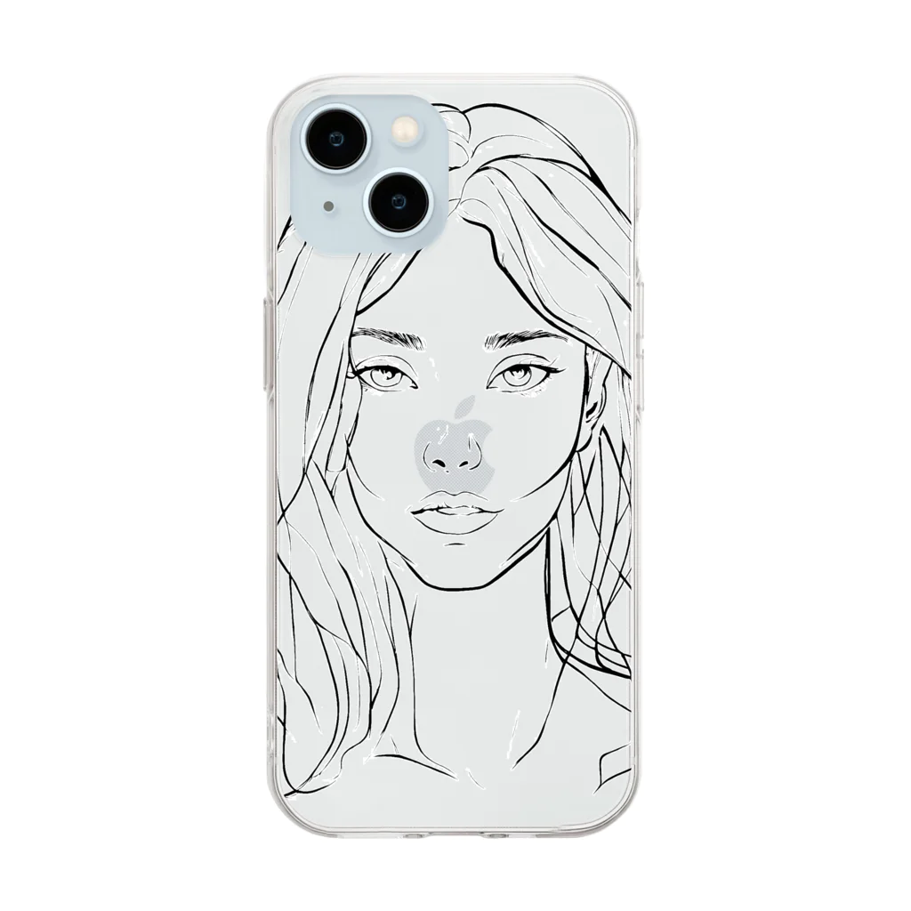 Matsue Hannaの外国人女性 Soft Clear Smartphone Case