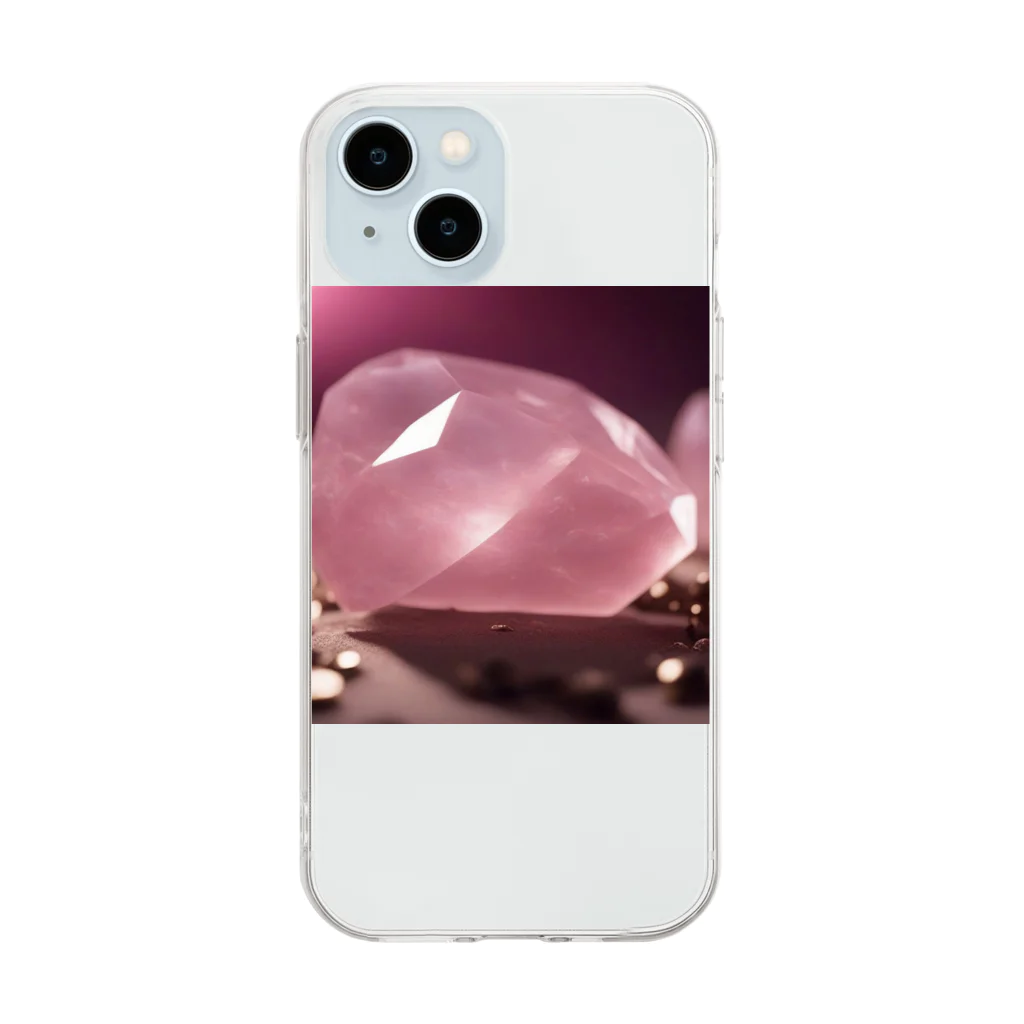 yurimichiのローズクォーツ Soft Clear Smartphone Case