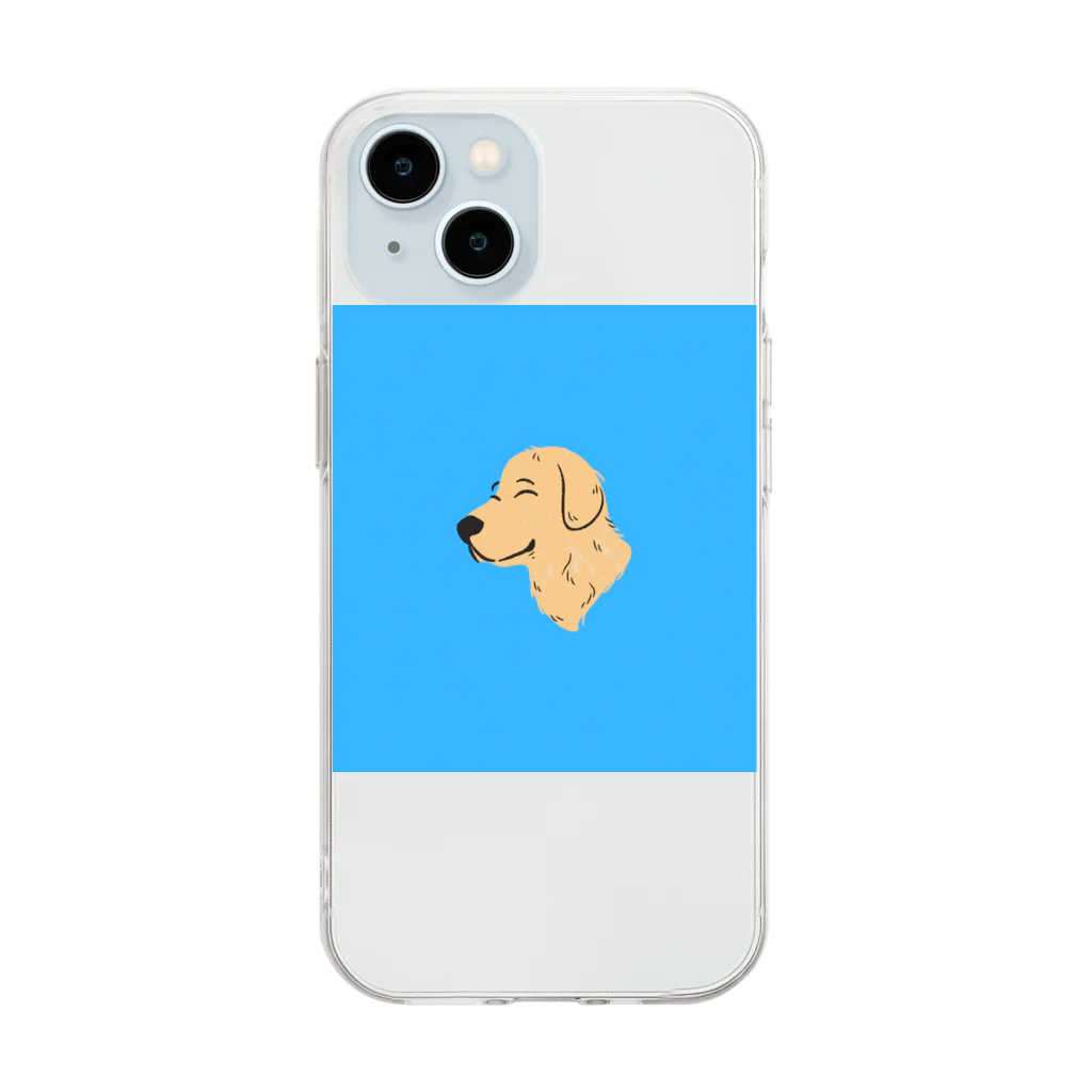 ワッフル藤田のクール犬 Soft Clear Smartphone Case