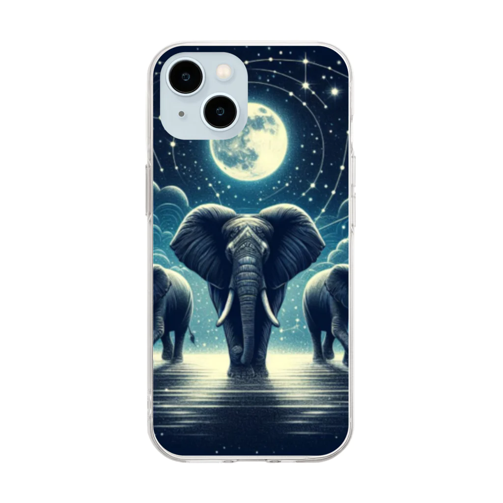 FUMYのNight  Elephant Symphonic Soft Clear Smartphone Case