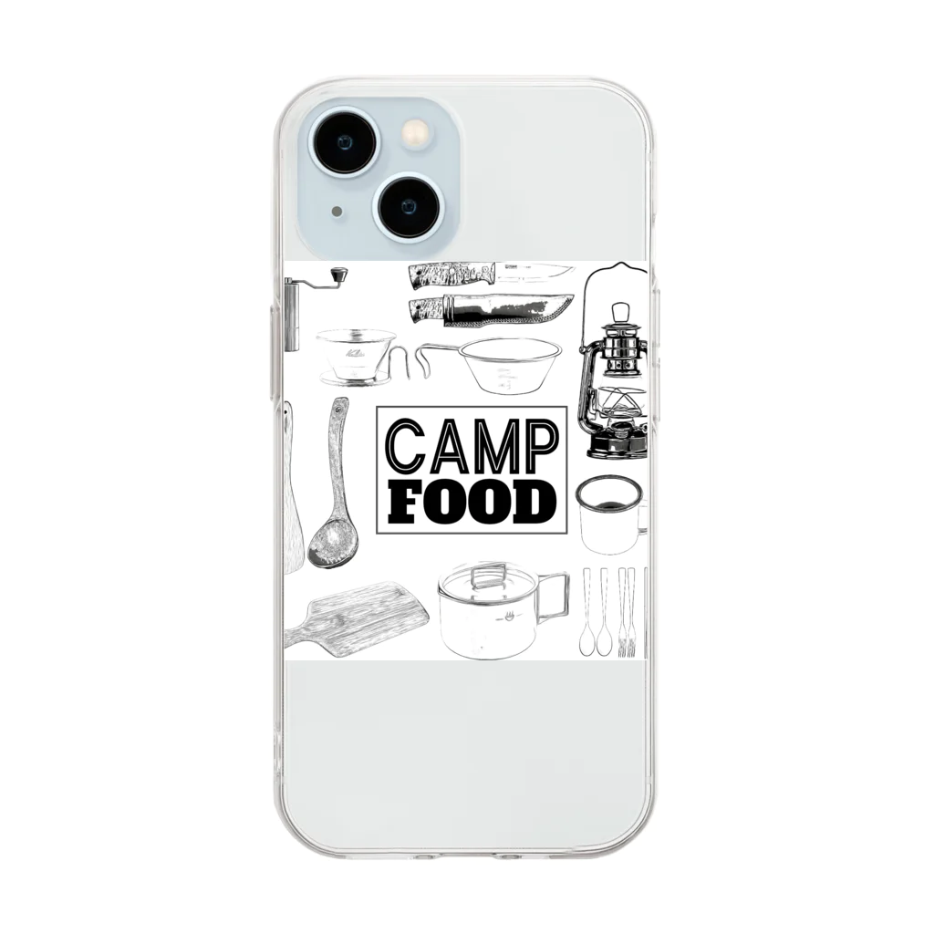 rokkakukikakuのCAMP FOOD Soft Clear Smartphone Case