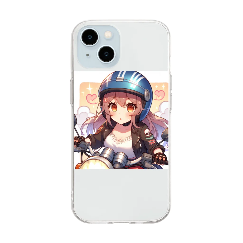 ライダーズのバイク女子　ばくおん!!系 Soft Clear Smartphone Case