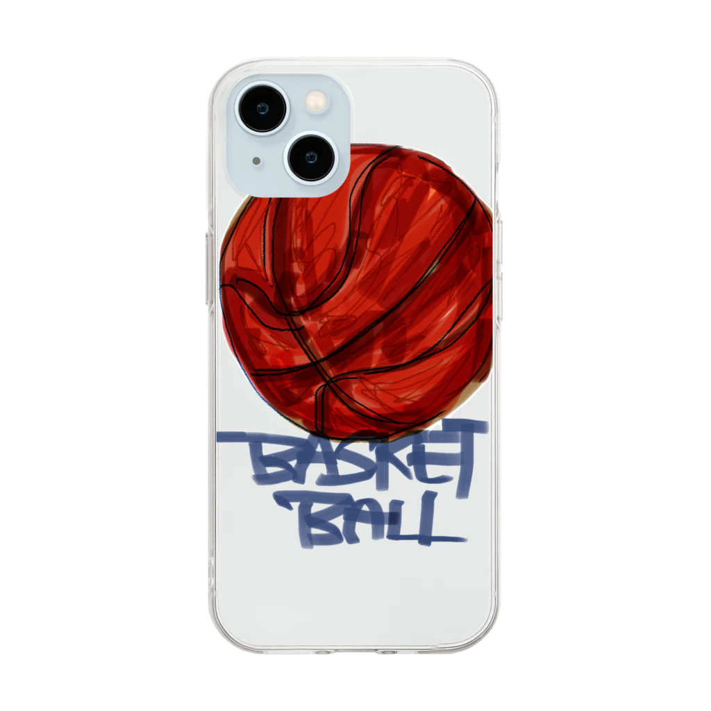 5a2oの部活シリーズ　バスケットボール部 Soft Clear Smartphone Case