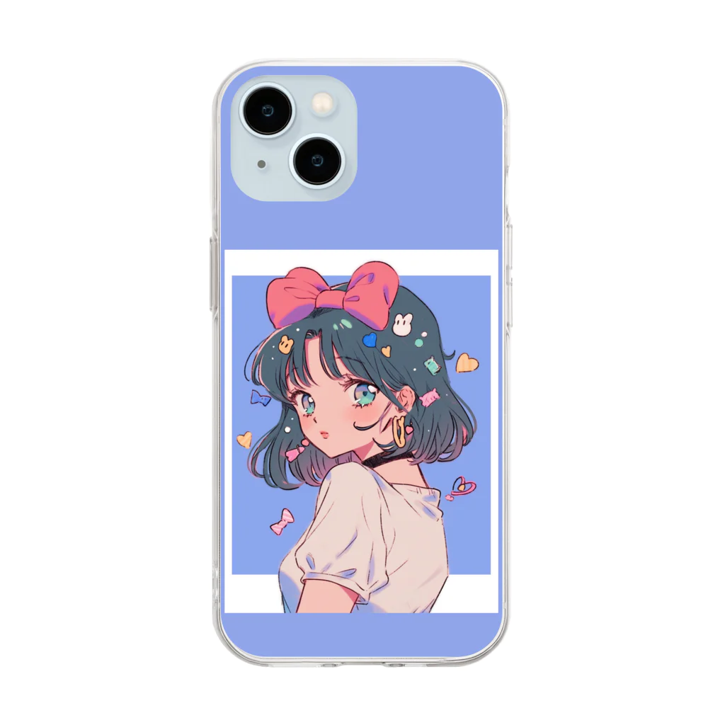 reとのりぼん Soft Clear Smartphone Case