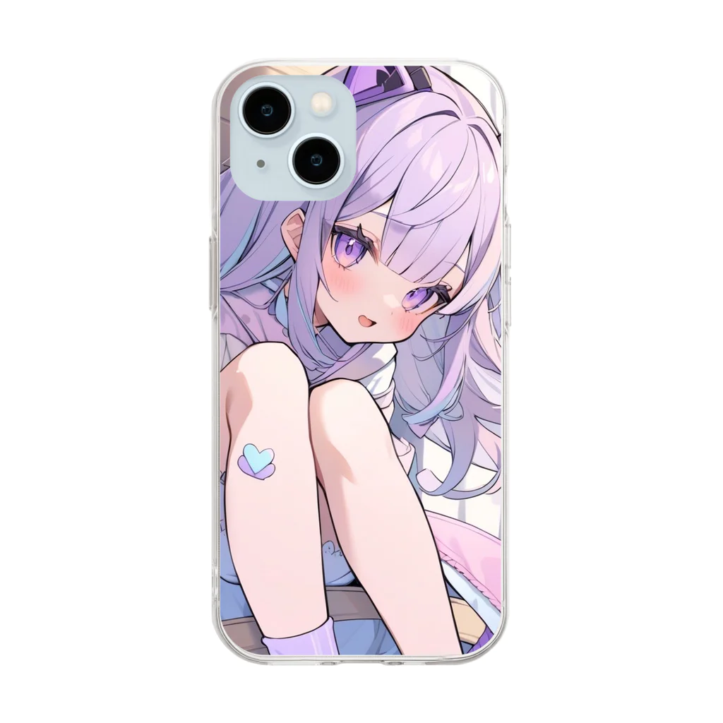 *˚𝔑𝔶𝔲𝔫𝔤𝔢𝔩𝔰 𝔰𝔥𝔬𝔭のパステル猫耳少女③ Soft Clear Smartphone Case