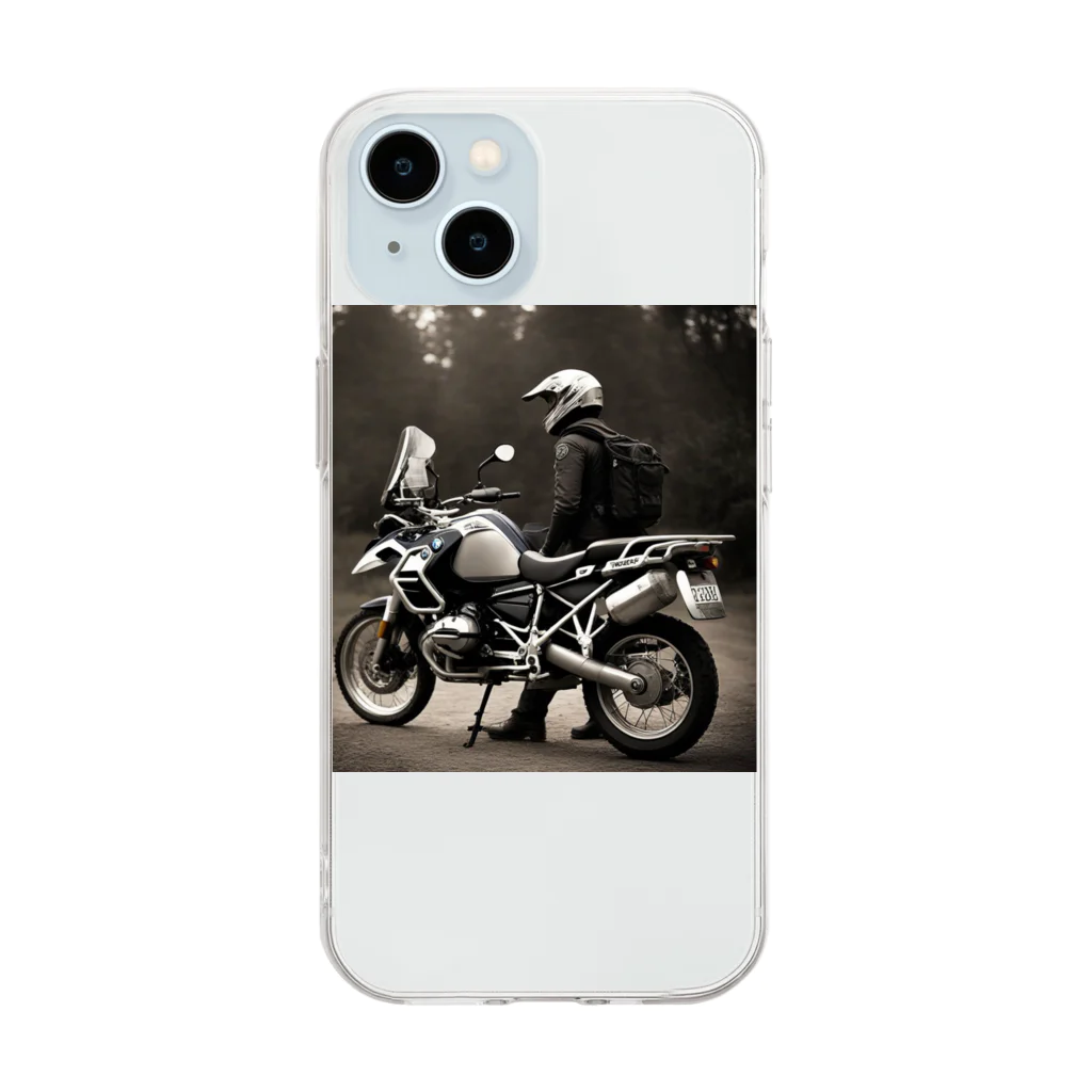 Vintage MotorVehicleのBMW R1250GS Soft Clear Smartphone Case