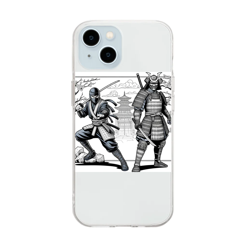 マイティのninja & samurai Soft Clear Smartphone Case