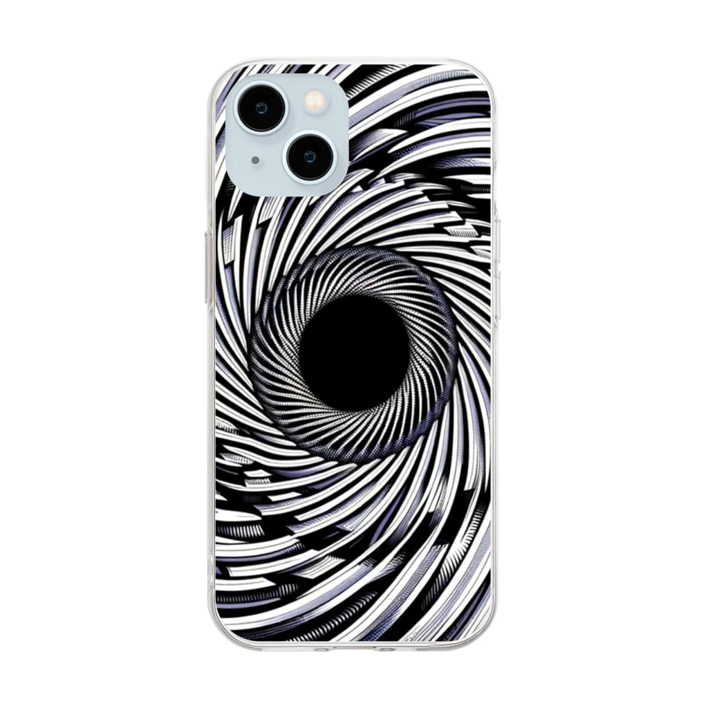 Dexsterのoptical illusion 01 Soft Clear Smartphone Case