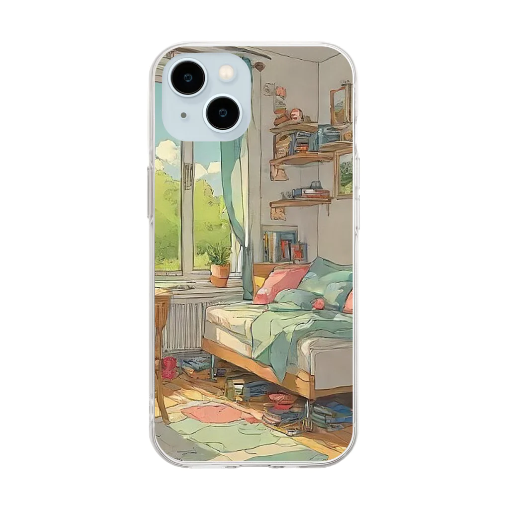 コバナシののんびり過ごす Soft Clear Smartphone Case