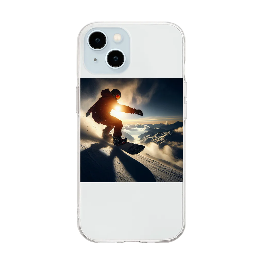 終わらない夢🌈のスノボ🏂❄ Soft Clear Smartphone Case