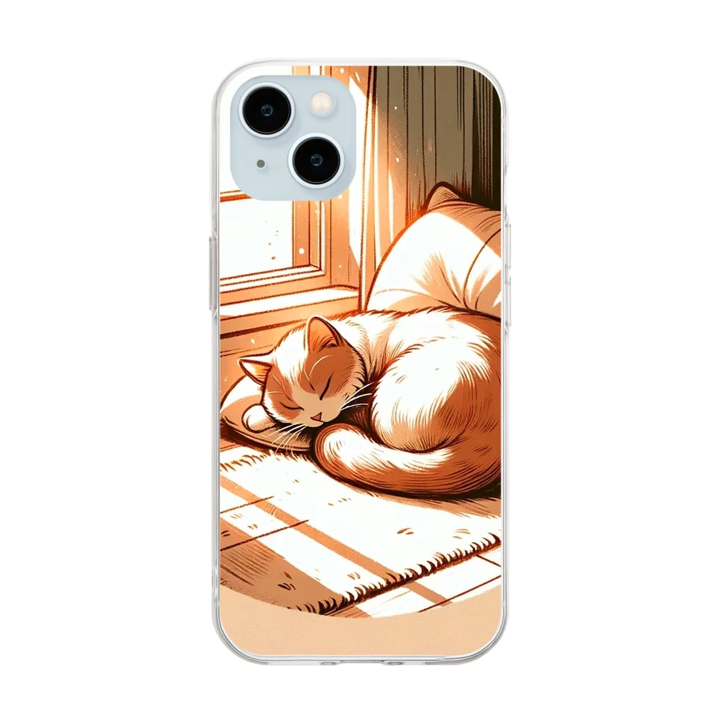 もふもふの森のうたたねこ Soft Clear Smartphone Case