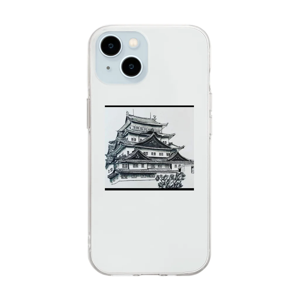 Yessy&Tomo Tienda de artistasのイメージ画  城 Soft Clear Smartphone Case