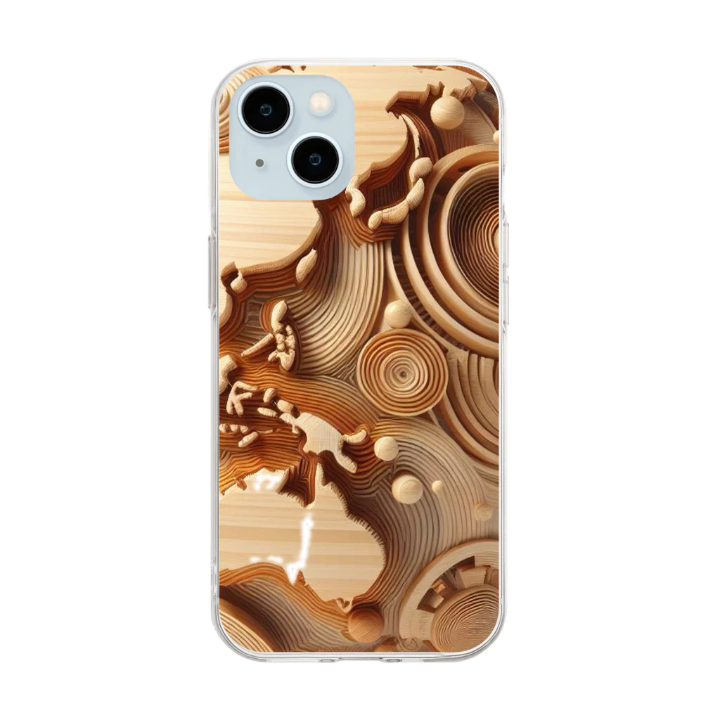 JUPITERの"Wooden Earth" Soft Clear Smartphone Case