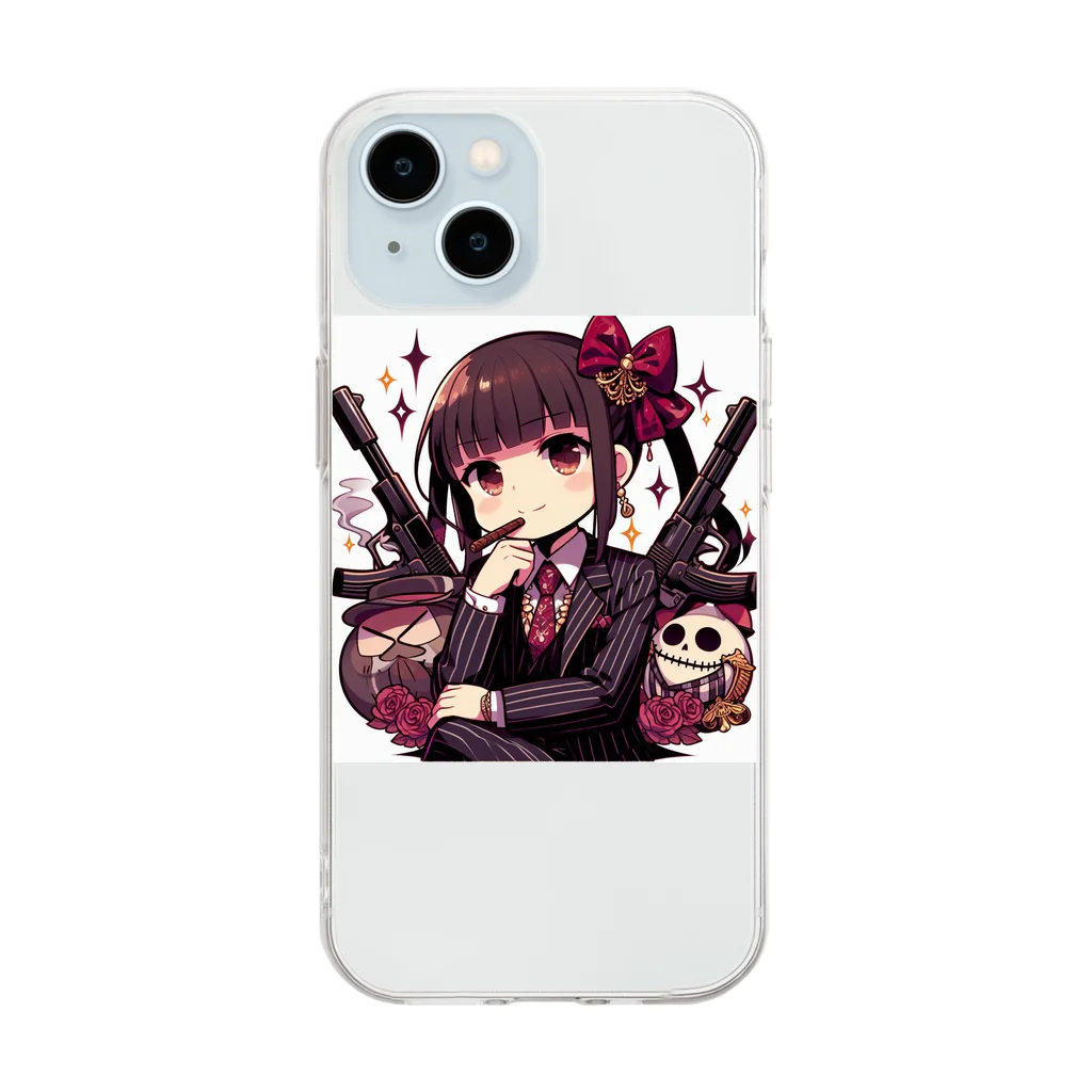 推しの美少女とアイドルのマフィア系少女 Soft Clear Smartphone Case