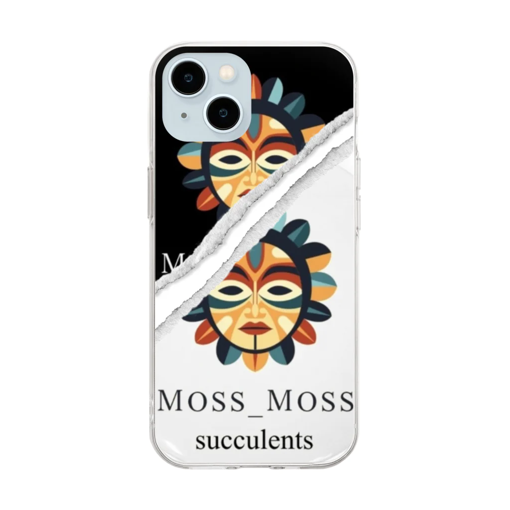 Moss_Moss succulentsのMoss_Moss succulent Soft Clear Smartphone Case