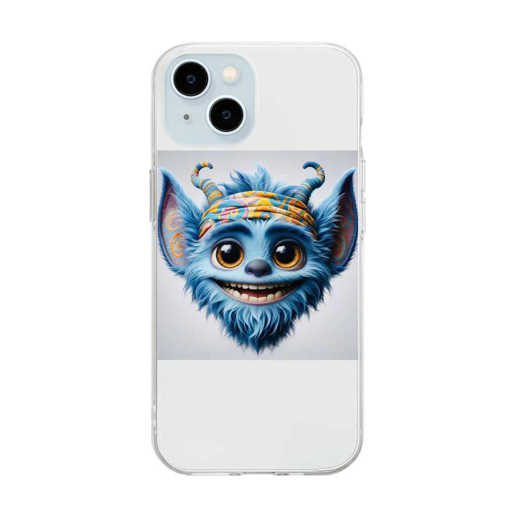 くっにーちゃんのBlue Monster Soft Clear Smartphone Case