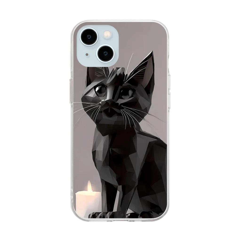 minatooの神秘的な猫シリーズ Soft Clear Smartphone Case