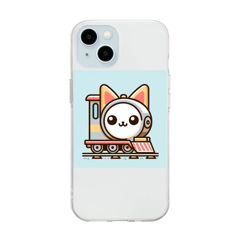 コウヘイの猫電車 Soft Clear Smartphone Case