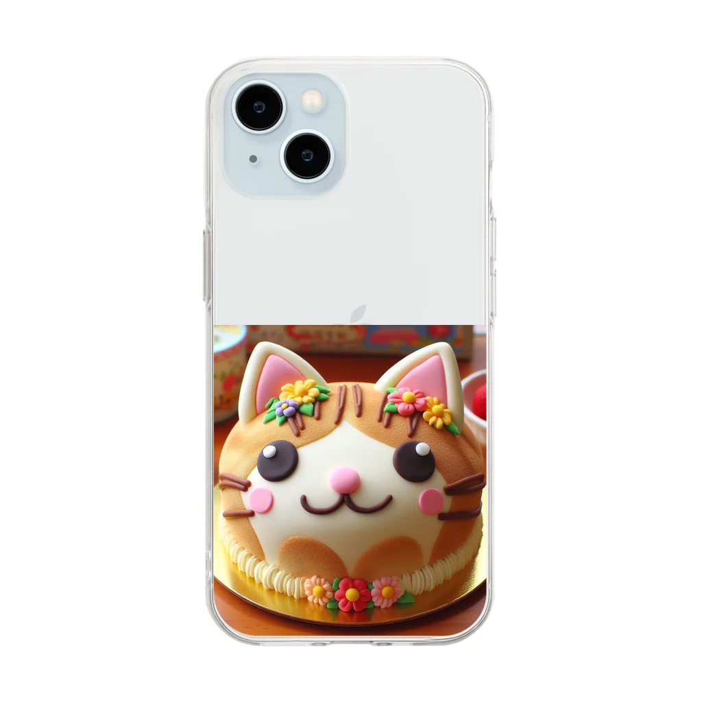 neko_shopのねこケーキ２ Soft Clear Smartphone Case