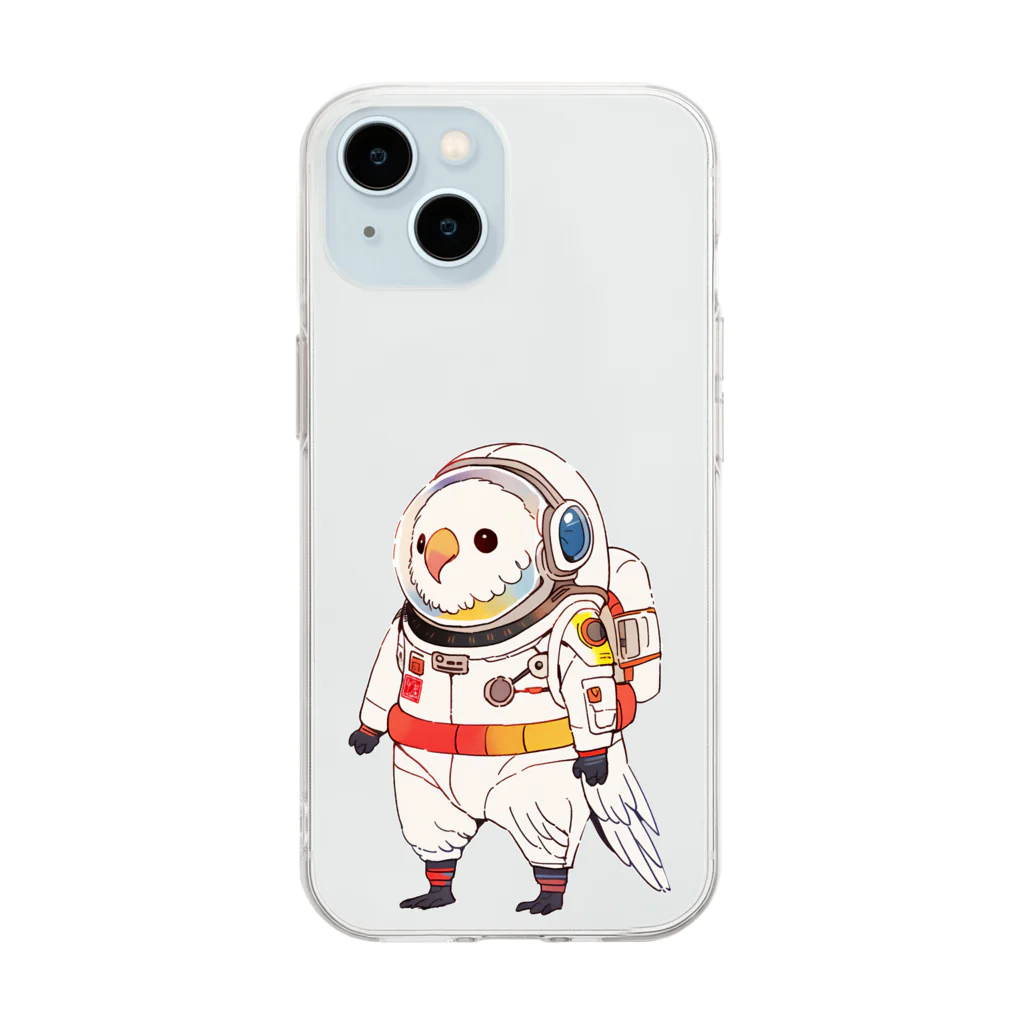 Lapis SHOPの宇宙インコ Soft Clear Smartphone Case