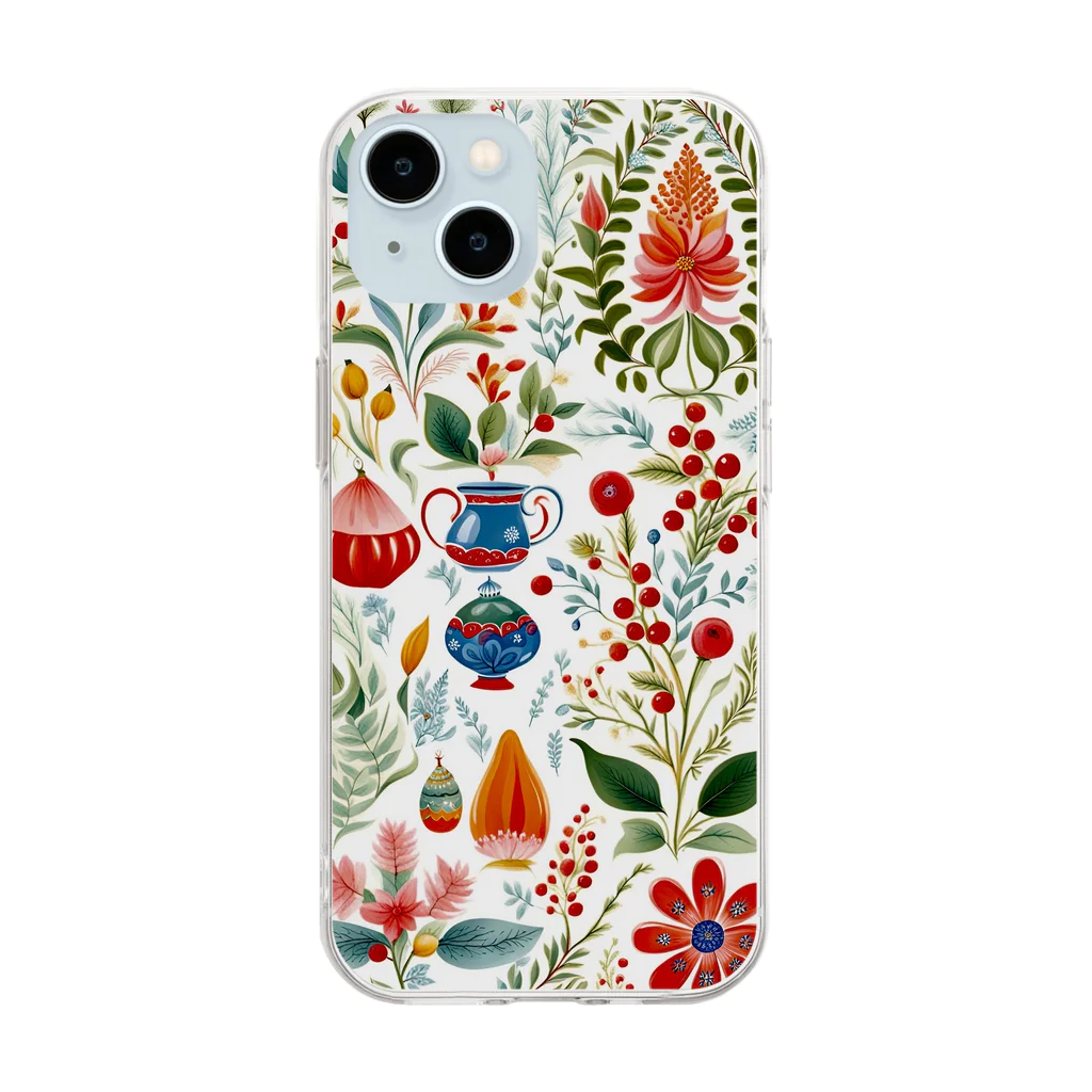 (っ◔◡◔)っ ♥ Le Petit Trésor ♥の花の詩カップ(The Flower Poetry Cup) Soft Clear Smartphone Case