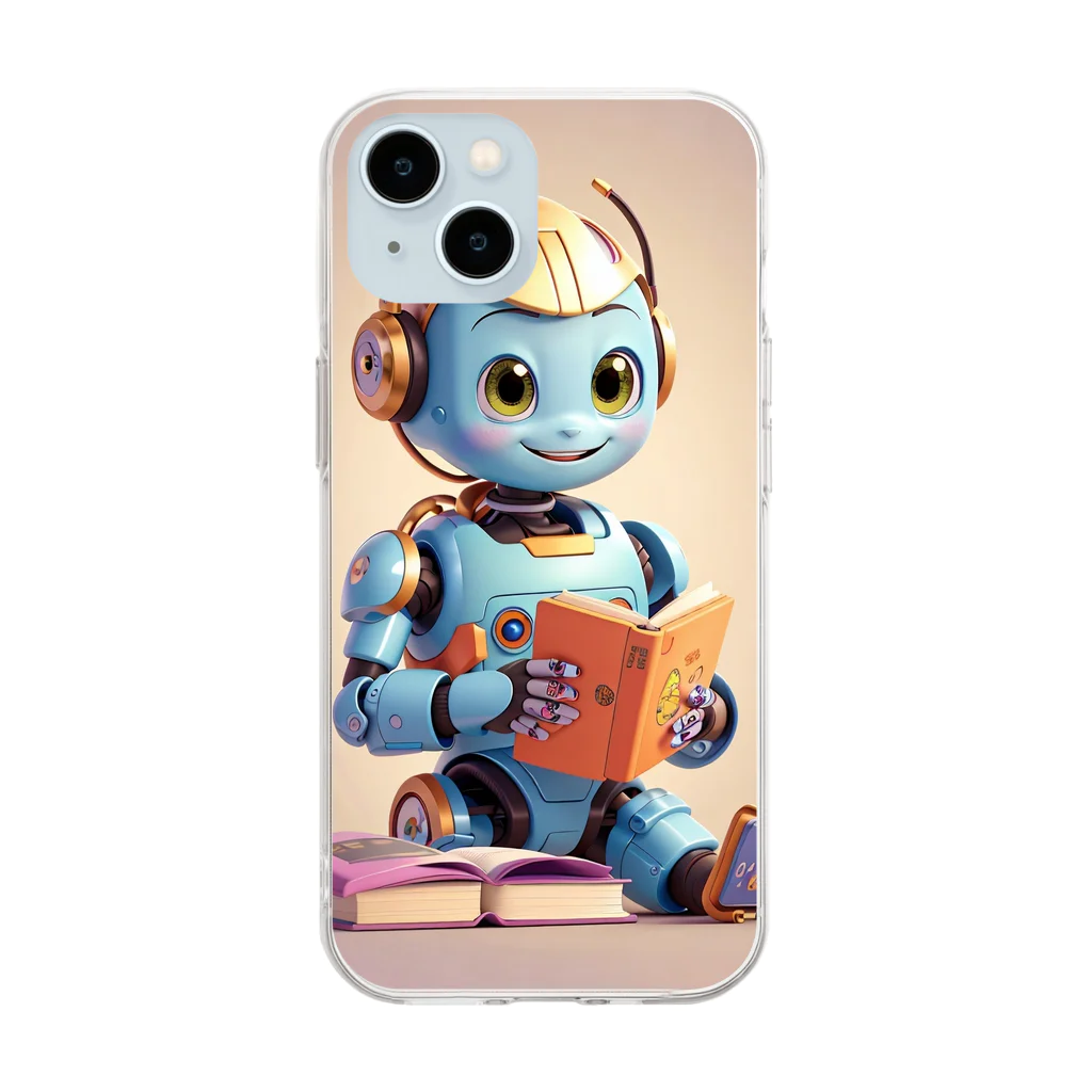 dorakiti0712のAI子どもロボット「リーディくん」 Soft Clear Smartphone Case