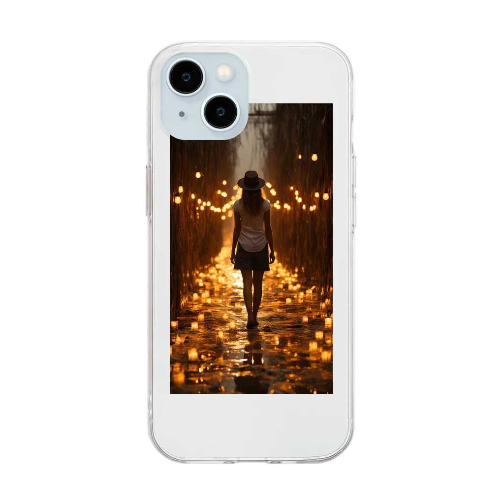 aoicanonのJourney Through the Lanterns Soft Clear Smartphone Case