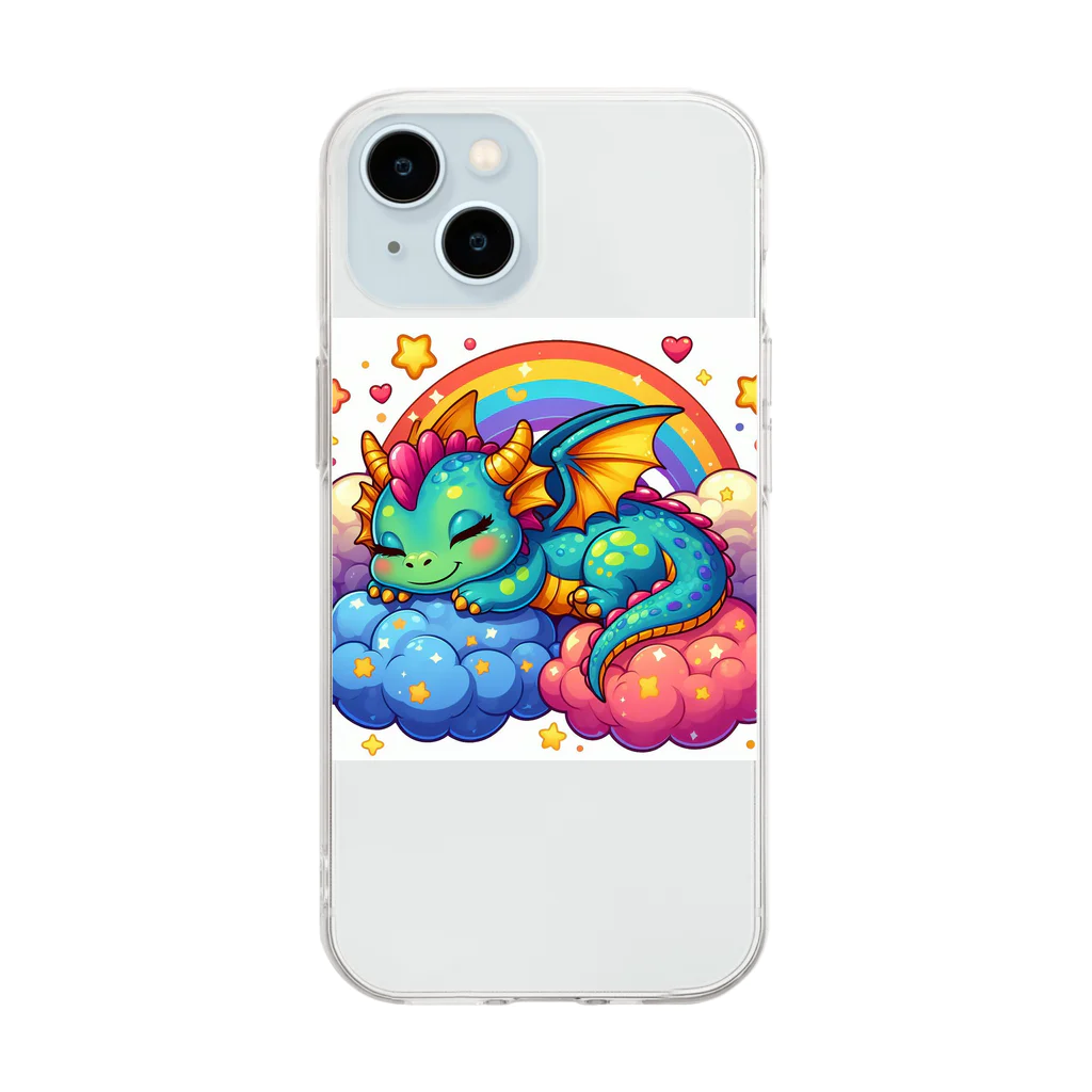 Harmony of Natureの夢見るドラゴン Soft Clear Smartphone Case