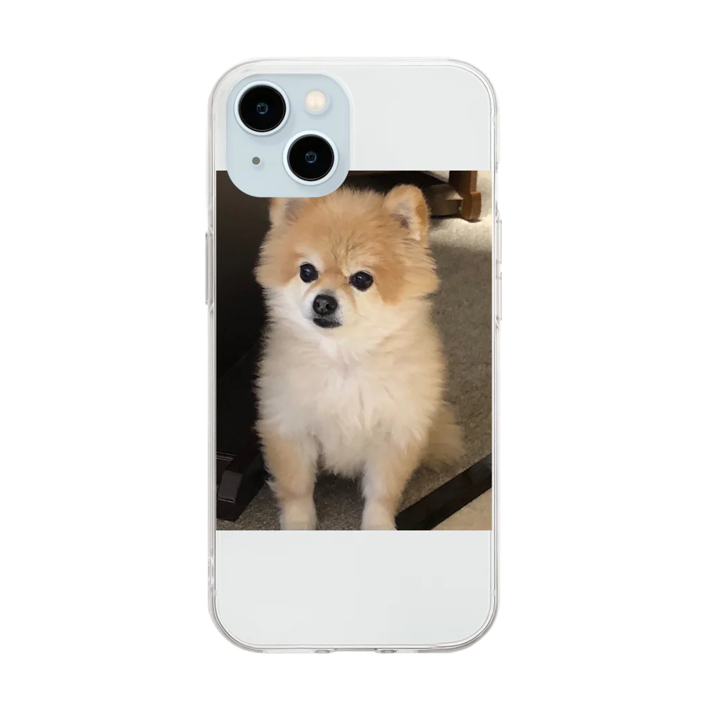 maru1515の愛犬プリン Soft Clear Smartphone Case