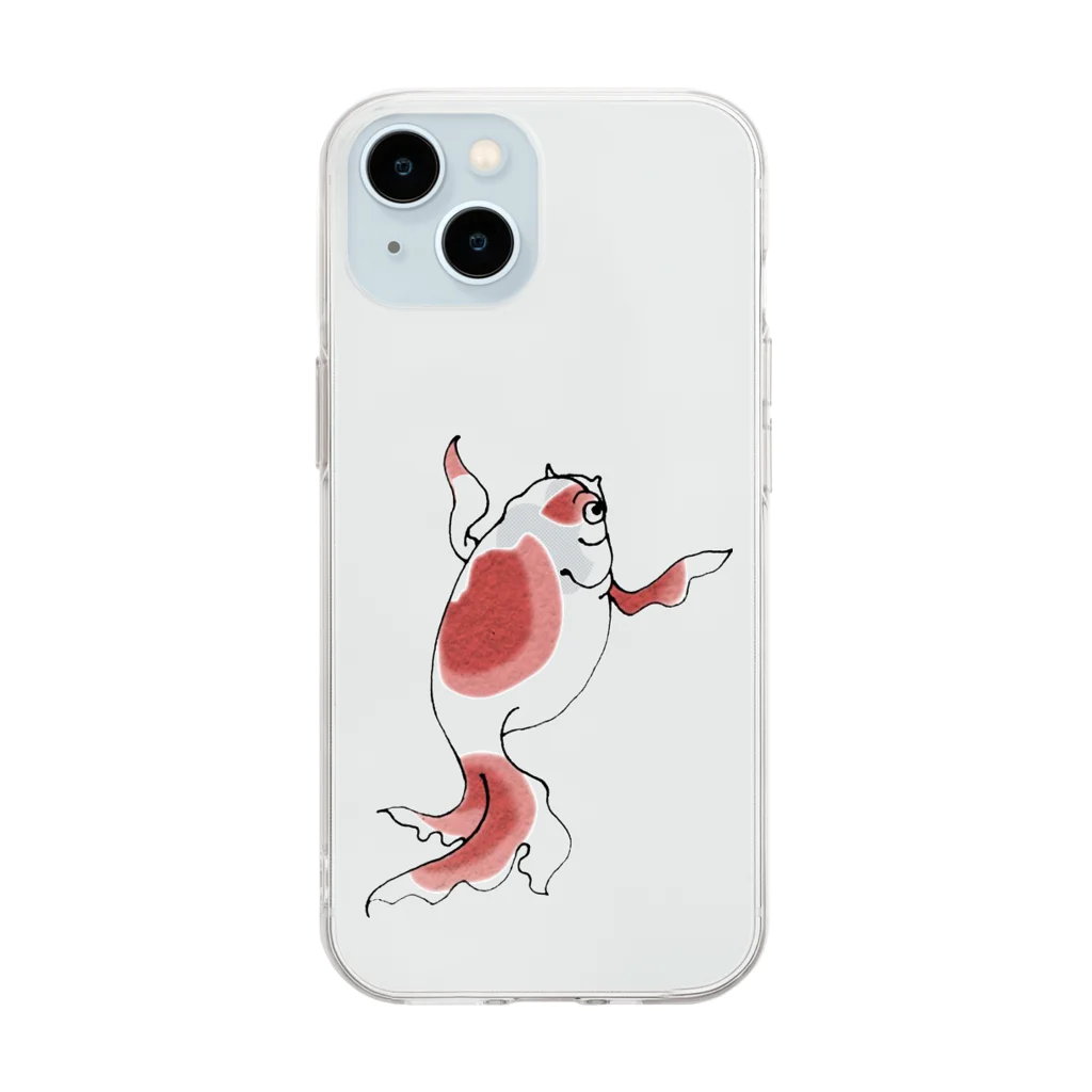 LaFioreの金魚づくし　金魚A　クリア Soft Clear Smartphone Case