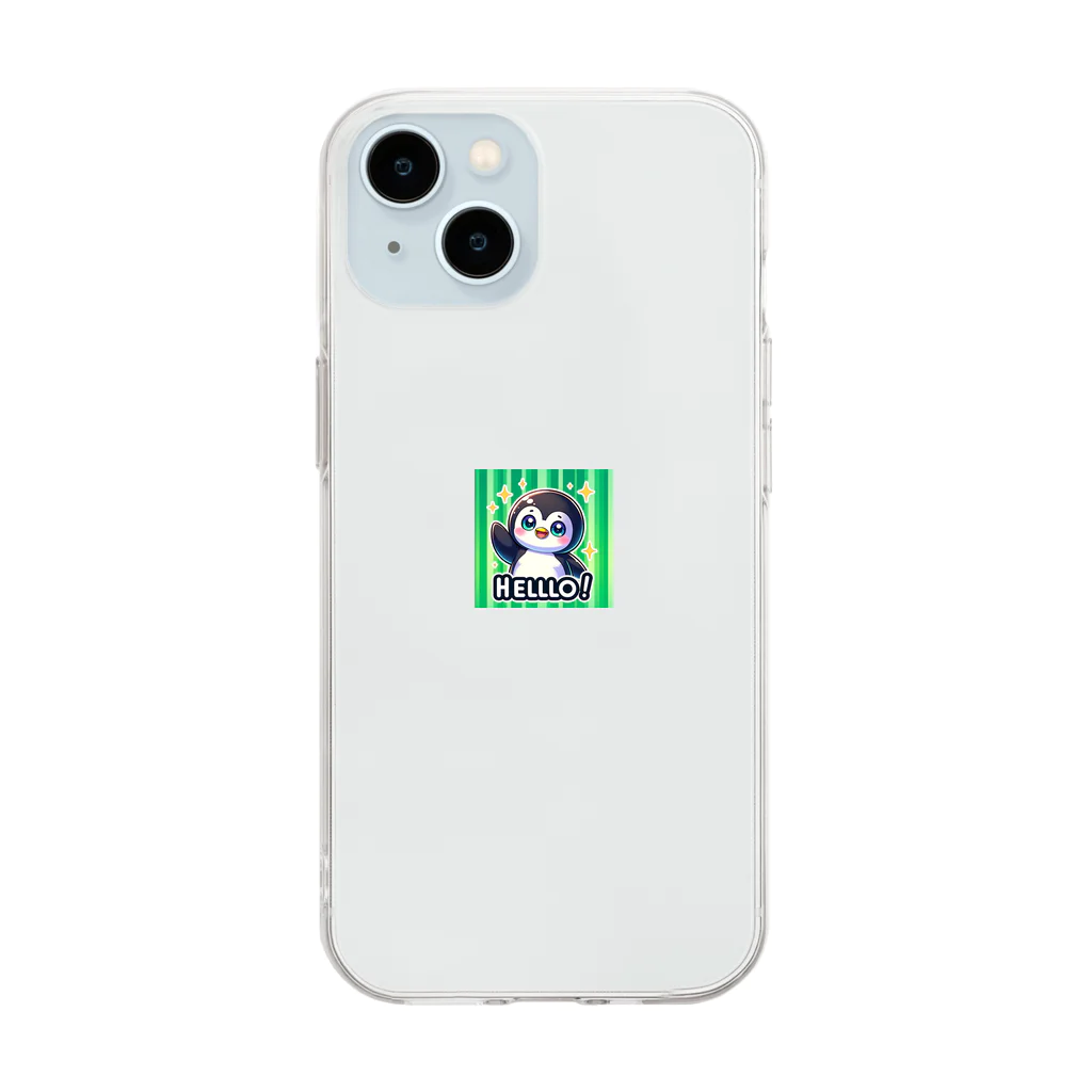 kaeruko0304mamaのハローペンギン Soft Clear Smartphone Case