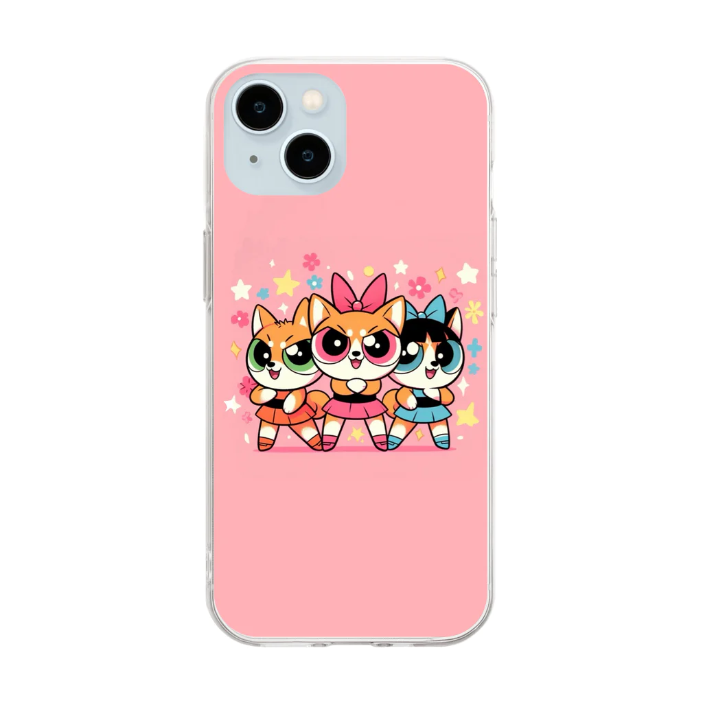 柴とか柴とか柴とか柴犬。のアニメ風なしばいぬ。 Soft Clear Smartphone Case