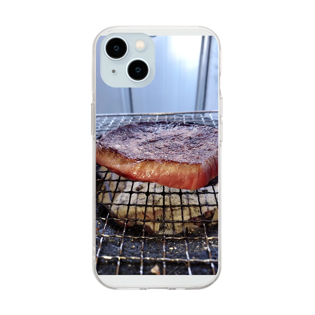 kmtum49の肉祭り Soft Clear Smartphone Case