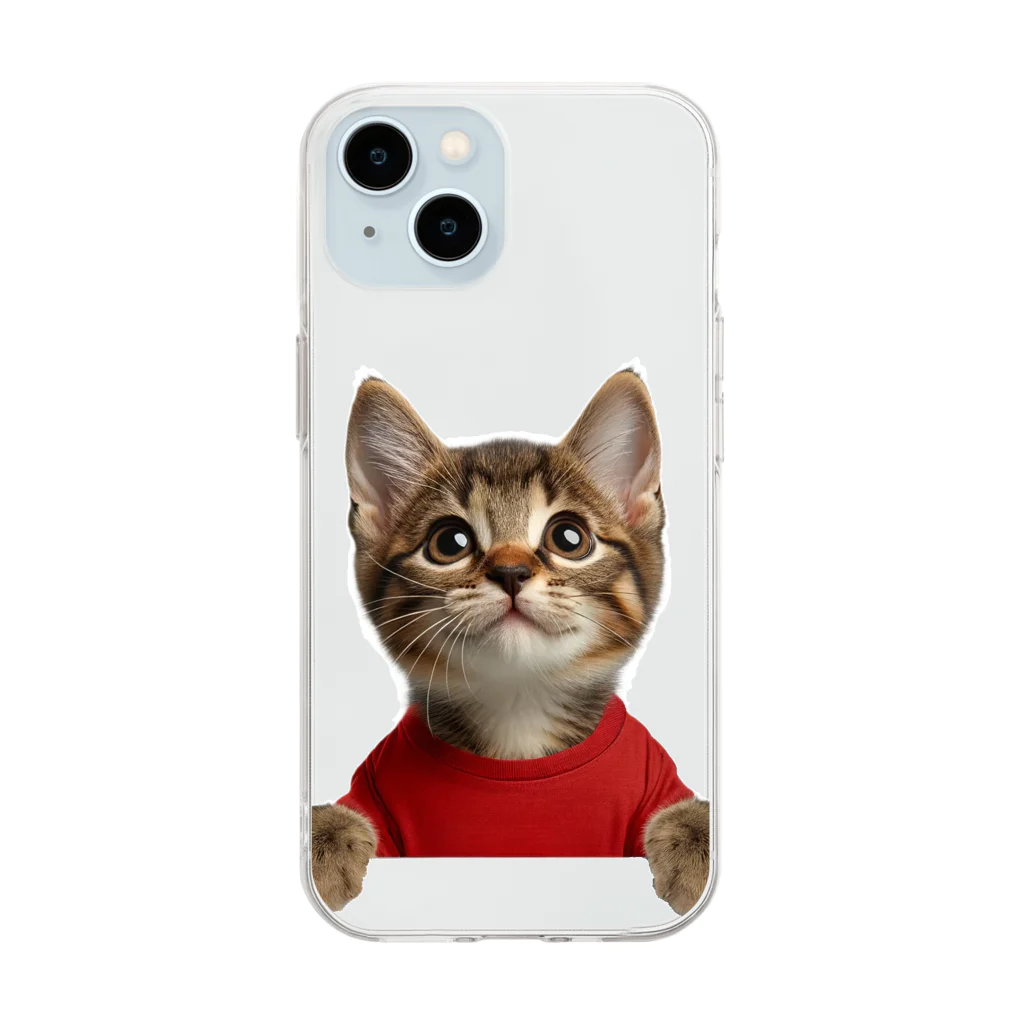 子猫のマイク・mikeの部屋のmikeナンバー１ Soft Clear Smartphone Case