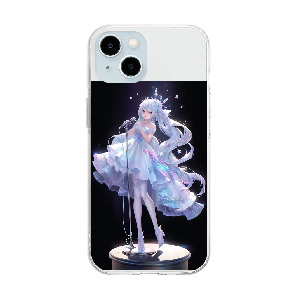 レーザーの純白のアイドル Soft Clear Smartphone Case