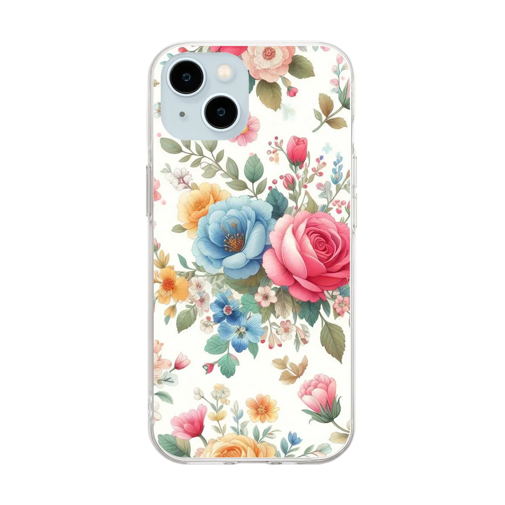 TREASURE_WORKSの「花の調べ」コレクション Soft Clear Smartphone Case