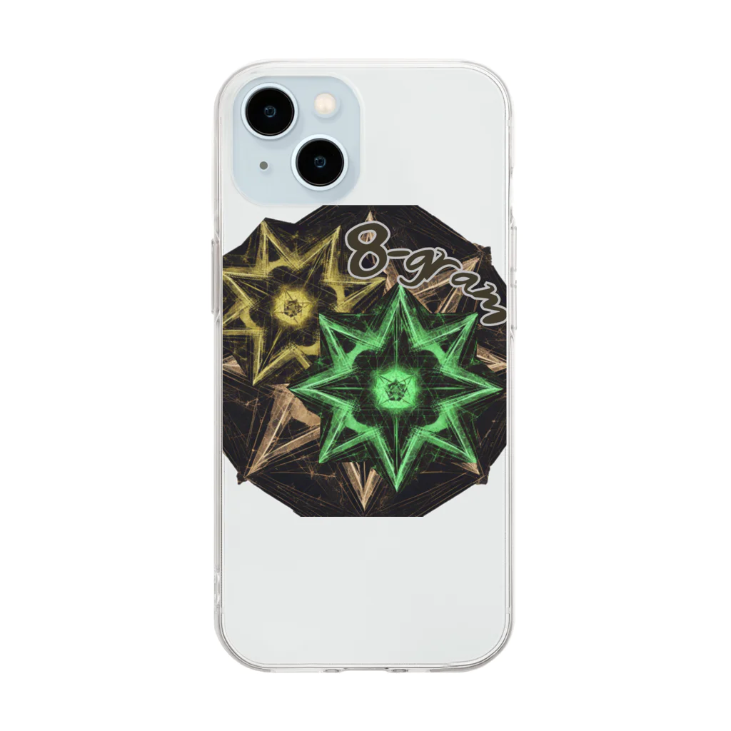 NaROOMの【Abstract Design】8-gram 八芒星🤭 Soft Clear Smartphone Case