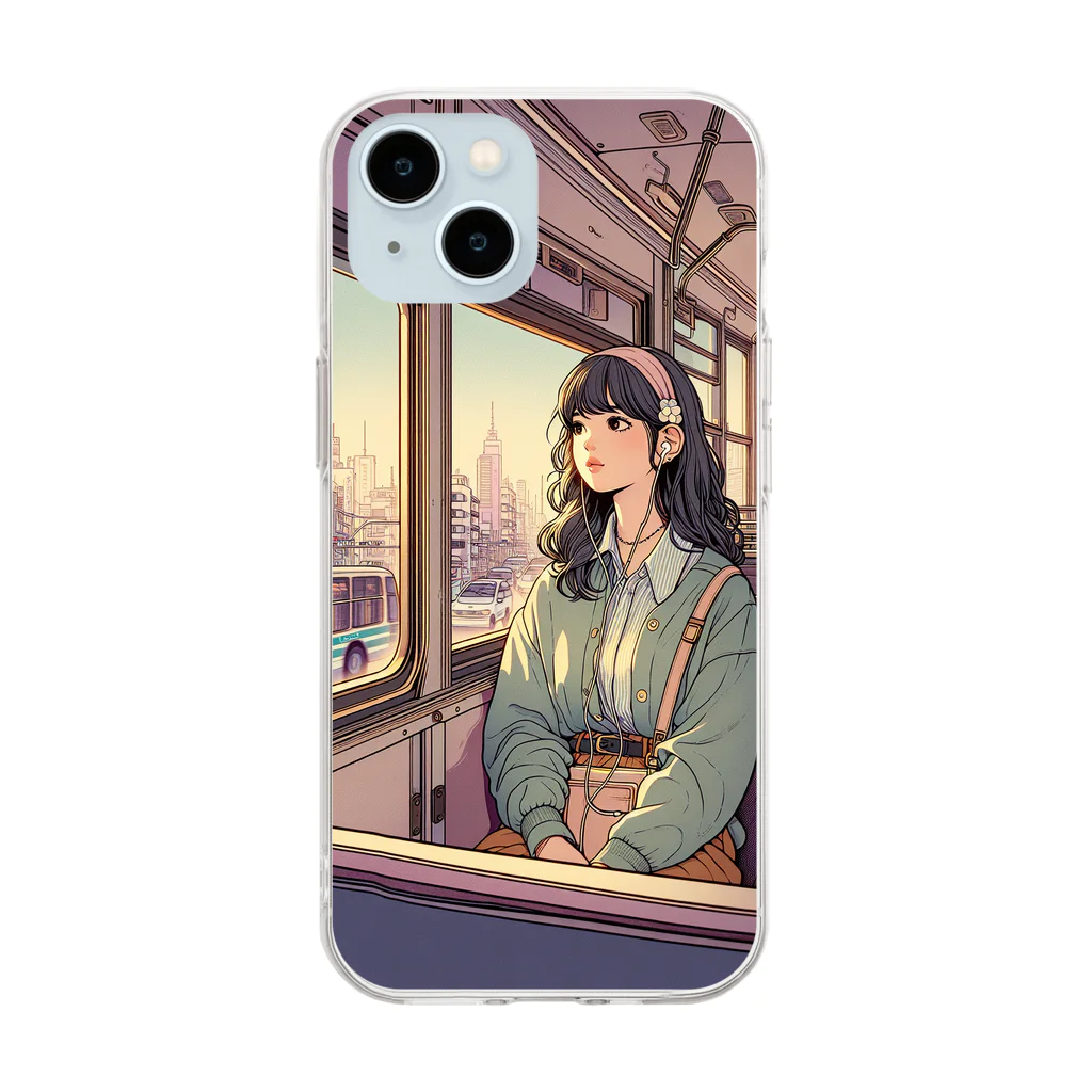 歌を聴く乙女の歌を聴く乙女　-himari- Soft Clear Smartphone Case