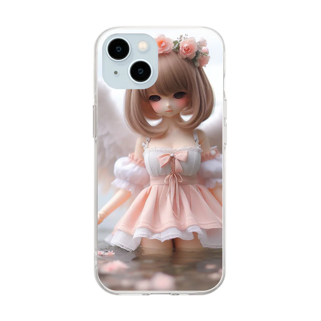 白銀雪兎の水面の天使No.9 Soft Clear Smartphone Case