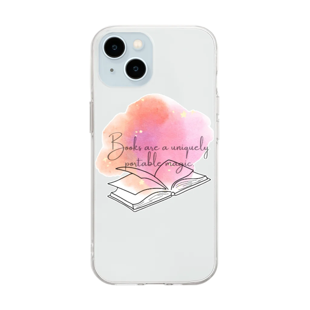 mame SHOPの本📕×名言 Soft Clear Smartphone Case