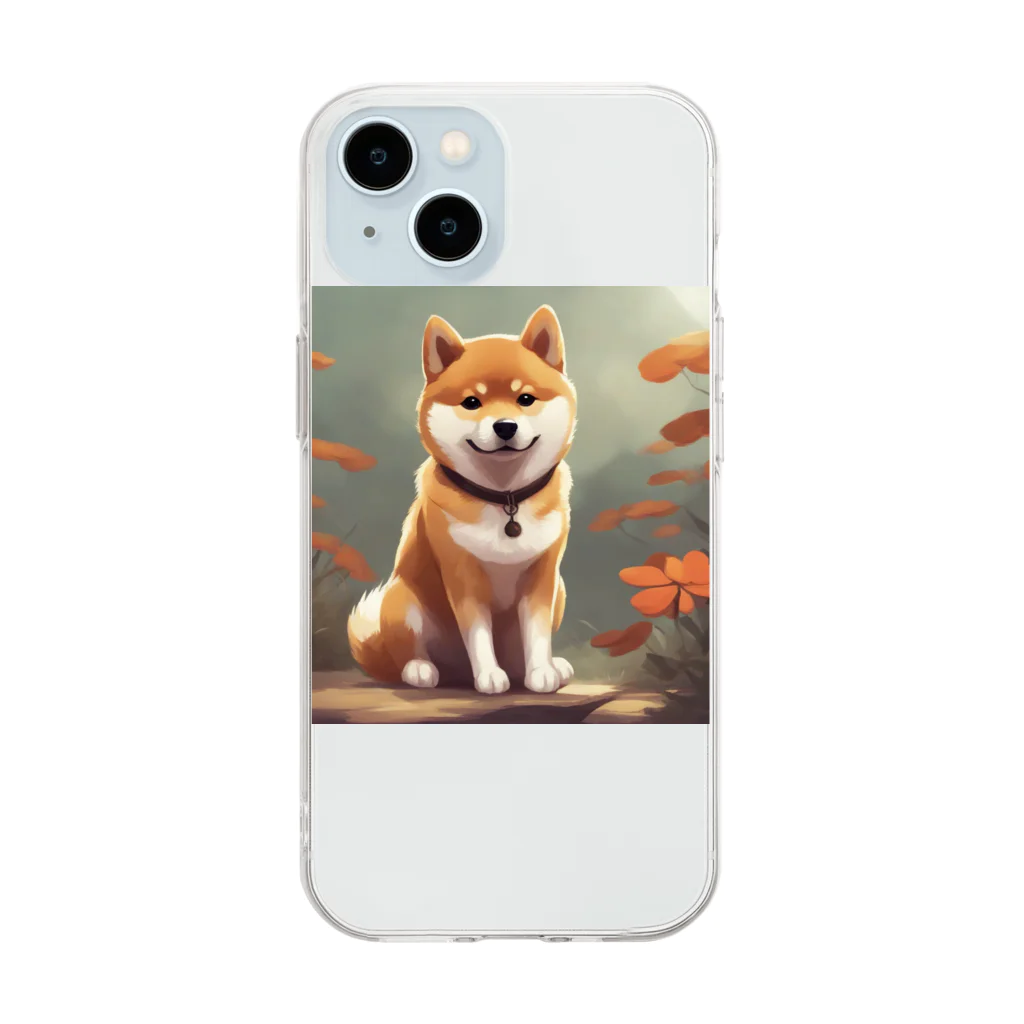 Ricky-Rickyのかわいい柴犬 Soft Clear Smartphone Case