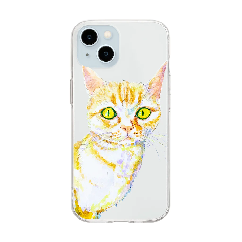 HOPEの猫001 Soft Clear Smartphone Case